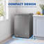 Mini congélateur, congélateur coffre compact de 3,5 pieds cubes, gris-136146780