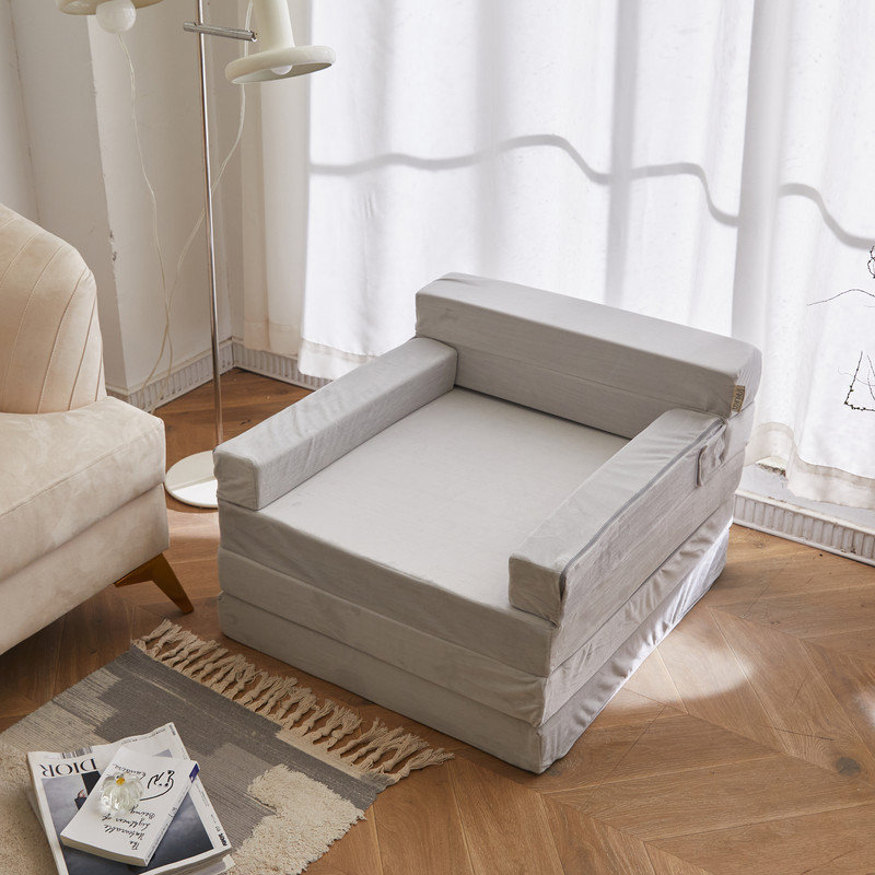 Fauteuil convertible Makayla, H 29,5 po x l 23,6 po x P 27,5 po, Oui, Gris clair
