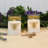Battery Operated LED Glass Candles with 3D Wick Flame, Honeybee - 2 Piece
