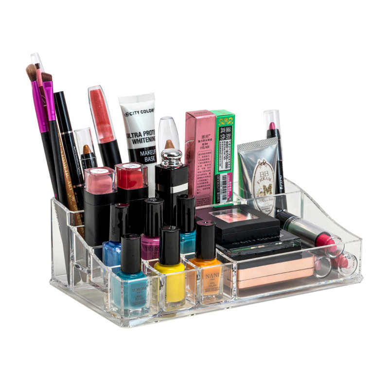 Clabo Acrylic 8 Compartment Makeup Organizer