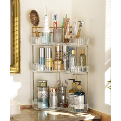 Rangement de maquillage pour organisateur de comptoir de salle de bain 3 niveaux