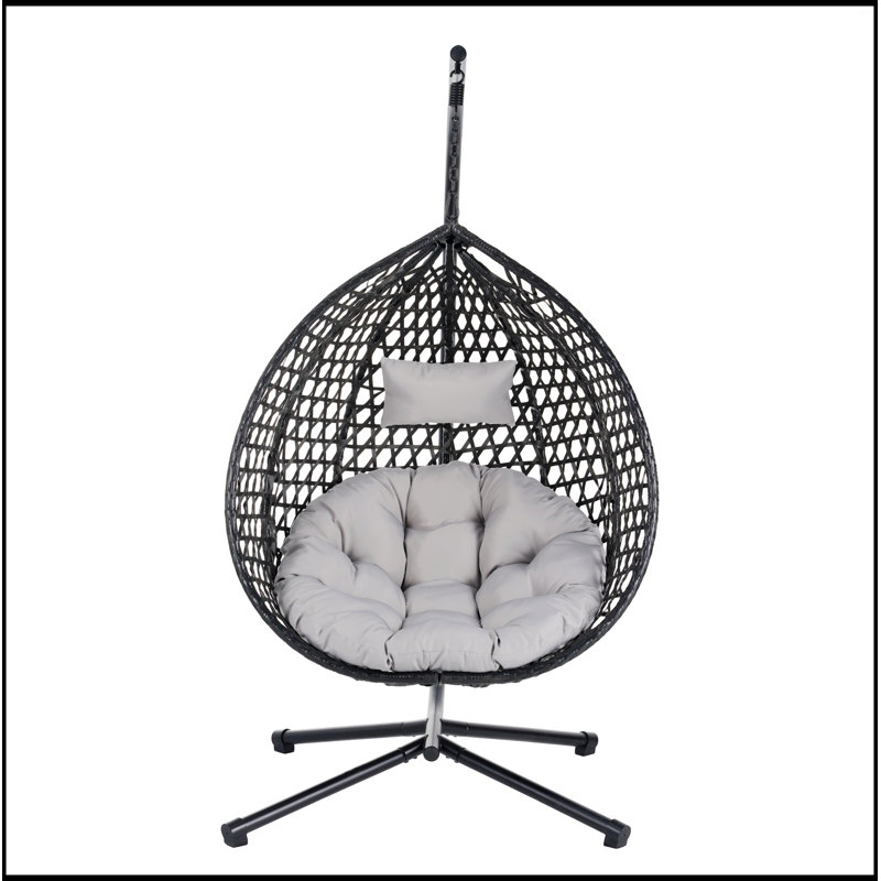 Fauteuil à œufs suspendu polyvalent, Gris, Noir, noir, noir, noir