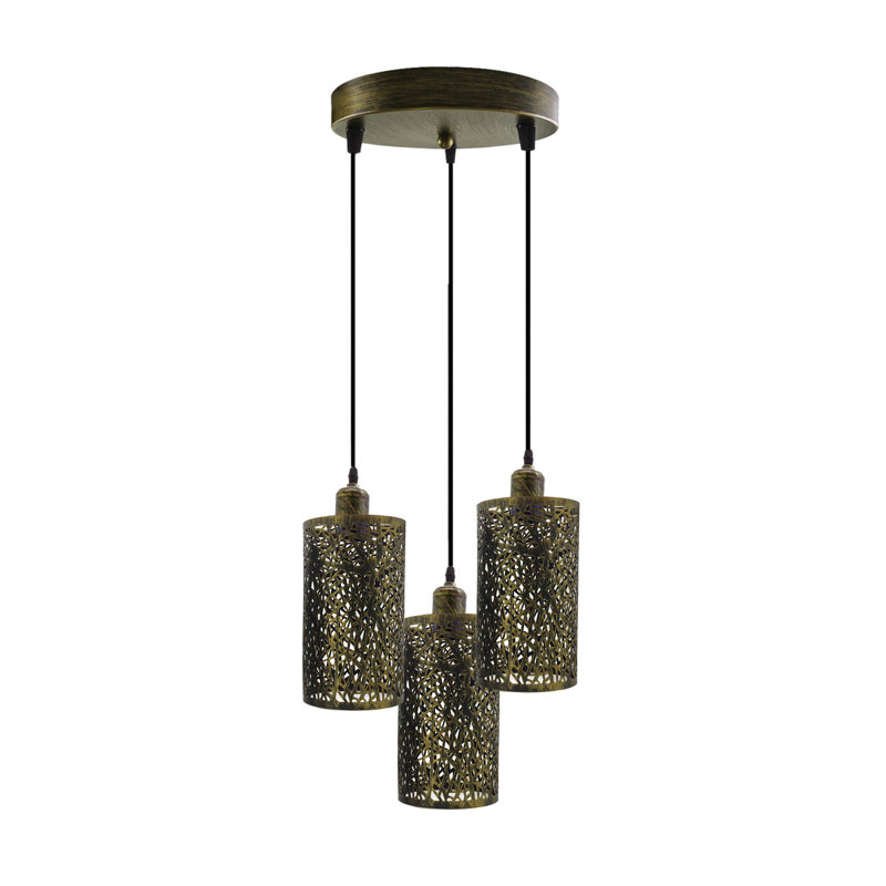 Tilson 3 - Light Cluster Pendant, Brushed Brass