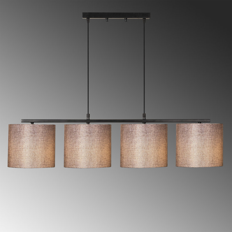 Chiemena Chandelier, 9.8" H x 47.2" W x 9.8" D, Black Brown