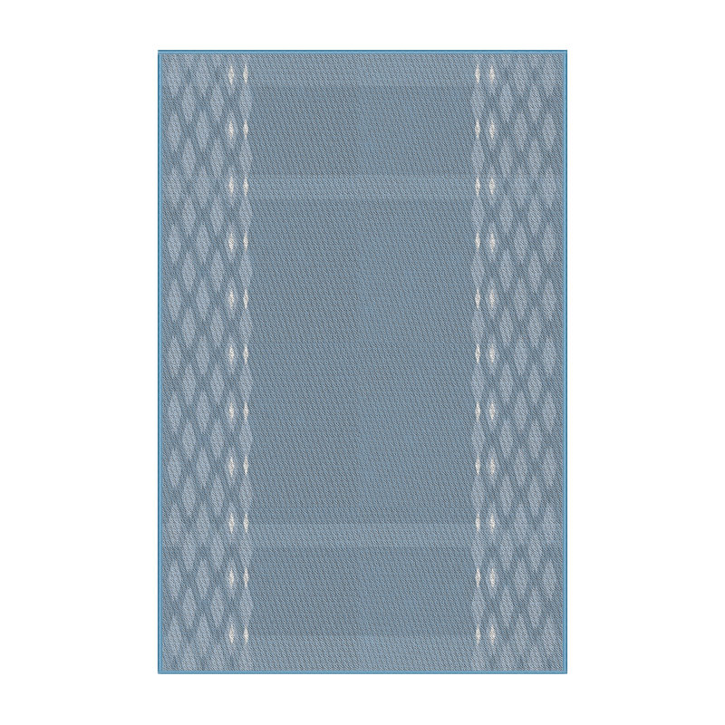 Gris Riedel/Tapis décoratif bleu clair, Rectangle 5 pi x 7 pi