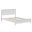 Lit plateforme double, bois massif blanc