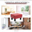 Pratique, repose-pieds rouge, rectangulaire avec revêtement en similicuir et repose-pieds léger, couvre-pieds en plastique pour la chambre à coucher