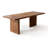 Brown Rectangular Solid Wood Sled Dining Table-1854631719