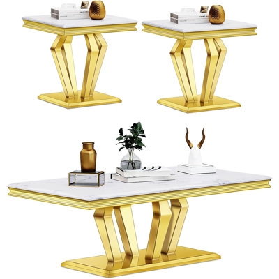 3 Piece Living Room Table Set