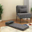 Chaises d'appoint multifonctionnelles, chaise longue réglable en acier de lin pour la maison