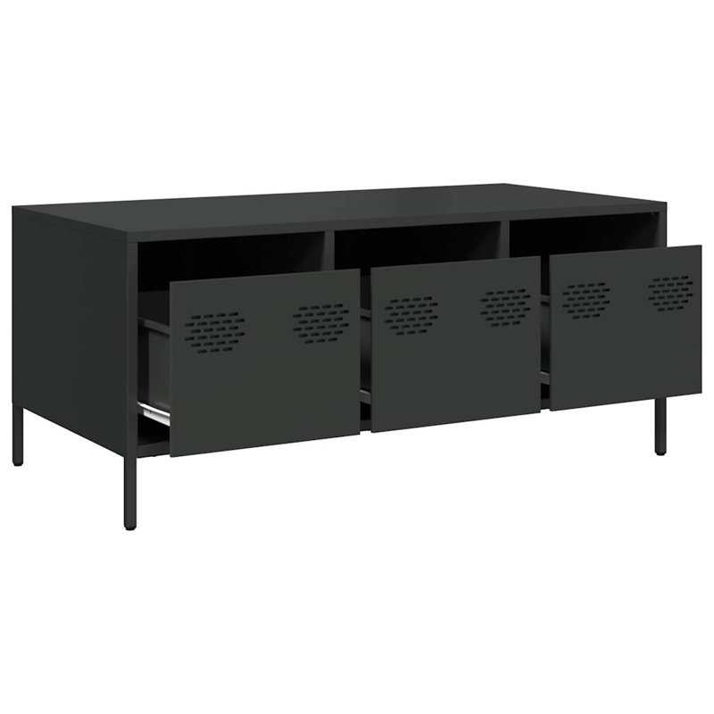 Antionett Coffee Table with Storage, Black