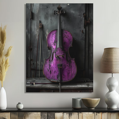 Mauve, noir, violoncelle, instrument de musique