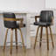 Tabouret de bar et de comptoir pivotant 26 po avec accoudoirs-1113464003-1133355897