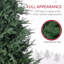 Arbre de Noël artificiel illuminé 6 pi, décoration des Fêtes, 2328 branches, 400 lumières DEL blanc chaud, ouverture automatique, 8 modes d'éclairage