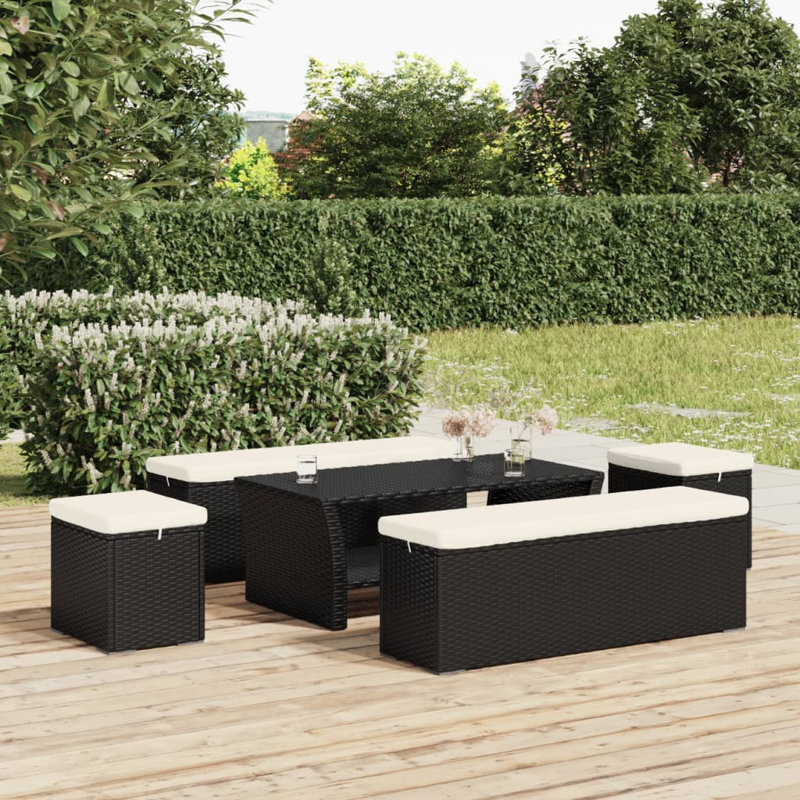 Metal Outdoor Bench, Black