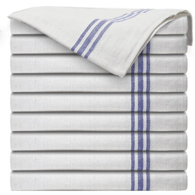 Glass Tea Towel Blue Stripe Highly Dense Kitchen Dish