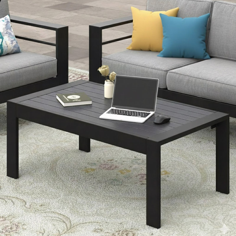 Table basse d'extérieur 43 po, Noir