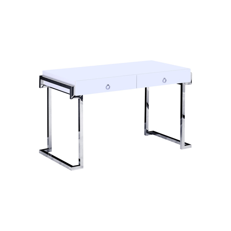 Steel Writing Desk, Silver