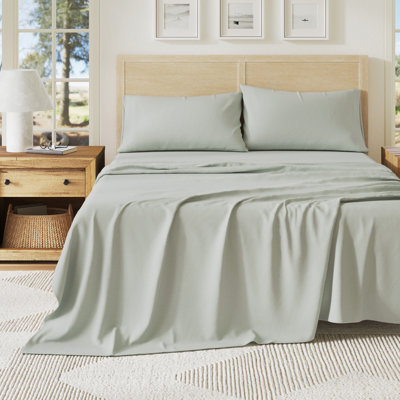 Ensemble de draps en jersey de coton chiné ultra doux