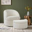 Fauteuil demi-tonneau avec repose-pieds en chenille Premium-2116142430