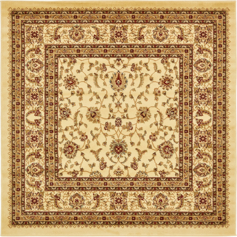 Tapis oriental Niles, Carré 6 pi, Crème