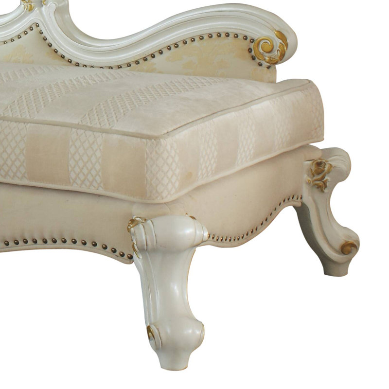 Chaise longue en tissu avec 2 coussins