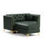 Canapé Chesterfield de luxe modulaire avec détails en similicuir et en métal