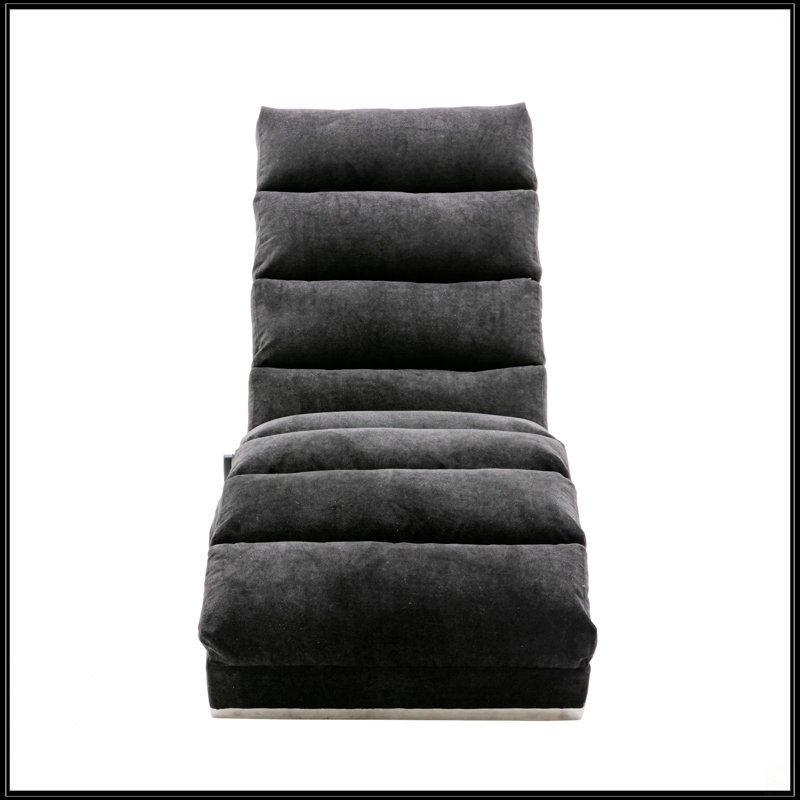 Chaise longue en lin, Noir