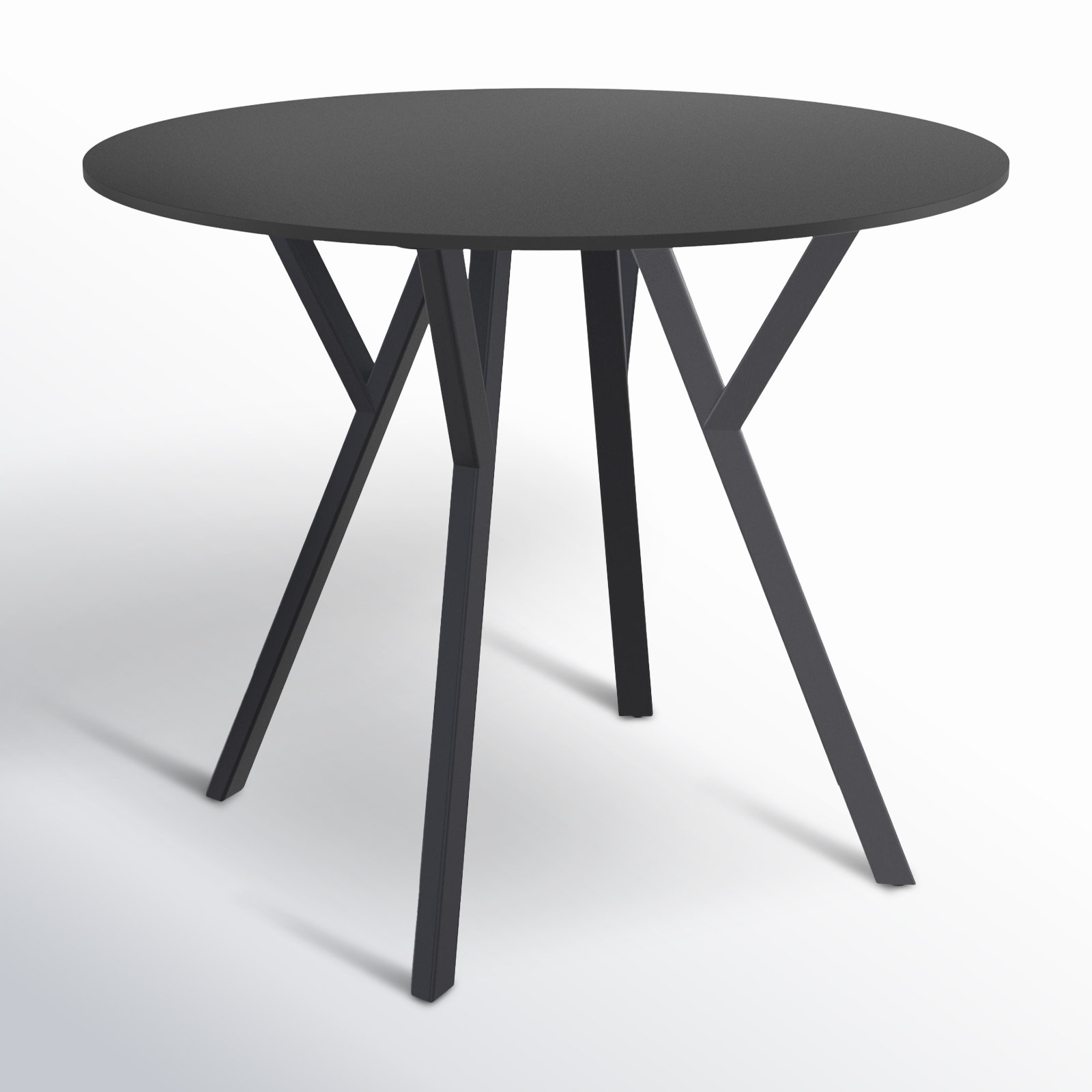 Lexington 35.4'' Plastic / Acrylic Outdoor Dining Table, Black