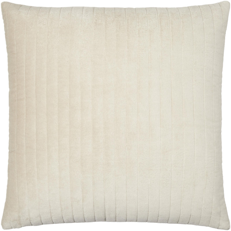 Beirne Cotton Throw Pillow, Pillow Cover Only - No Insert, Oatmeal, 20" x 20"