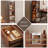 Walnut Modern Solid wood Standard Bookcase