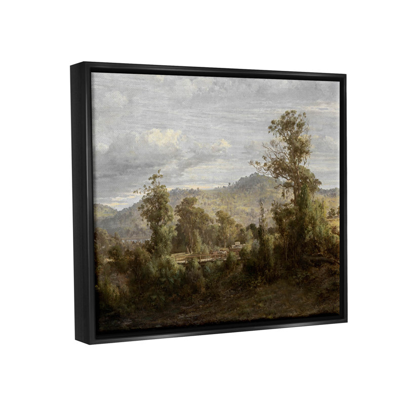 «Classic Nature Woodland View», art mural encadré sur toile flottante par lettré et doublé, H 17 po x l 21 po x P 1,7 po