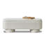 Repose-pieds avec rangement en laine d'agneau-2130908799