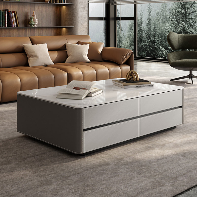 Table basse de luxe moderne et minimaliste, H 17,72 po x L 51,18 po x l 27,56 po