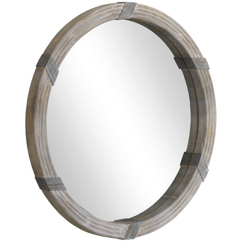 Miroir mural en bois 30,75 po