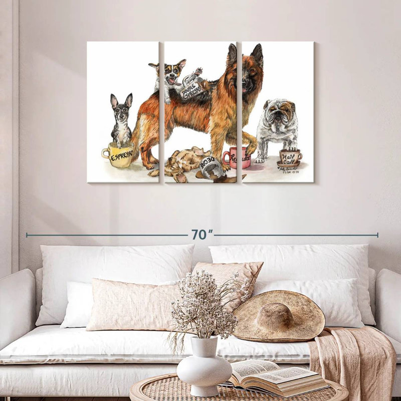 Brampt Coffee Dogs, 28" H x 45" W