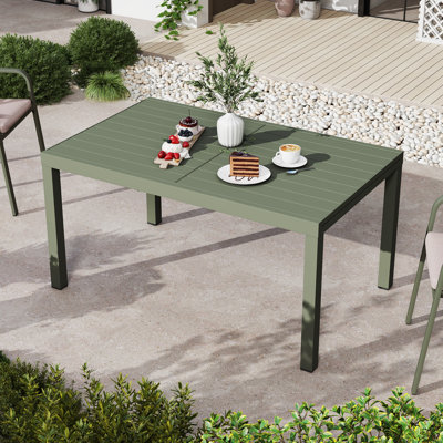 Table d'extérieur en aluminium 83 po Alice