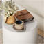 Table d'appoint ronde, table d'appoint légère avec finition terrazzo, table de bout avec 4 pieds réglables pour intérieur, extérieur, blanc crème