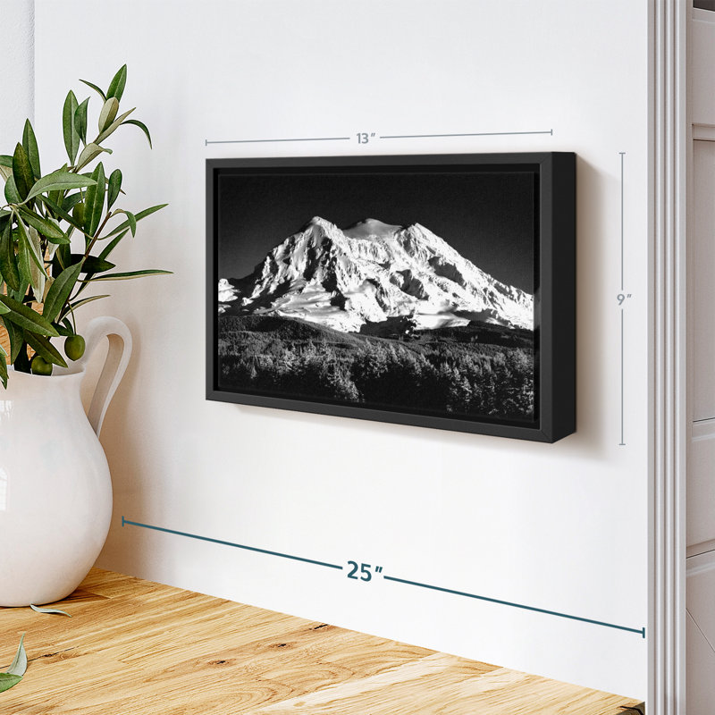 Mont Shasta, impression sur toile monochrome, H 9 po x l 13 po