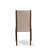 5 Piece Dinette Set for 4 Includes a Square Dining Room Table and 4 Light Tan Linen Fabric Upholstered Parson Chairs, 36x36 Inch, Mahogany-1262155921-1262155922