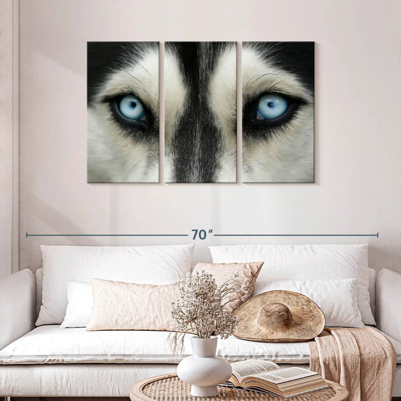 Brampt Sky Eyed Husky, 28" H x 45" W
