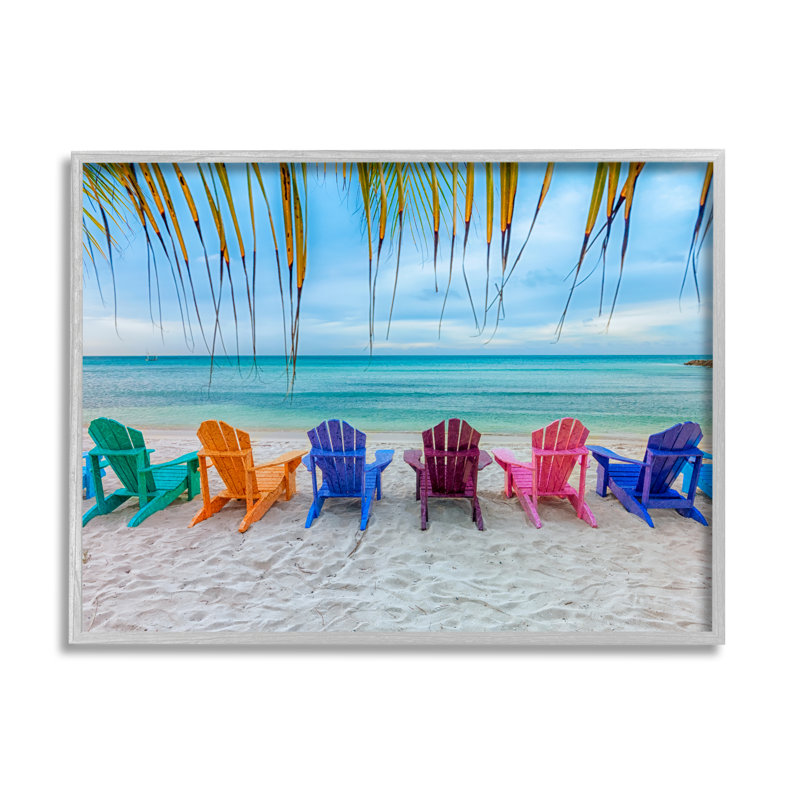 Pittoresque plage tropicale giclée, art mural texturé par Mary Lou, H 24 po x l 30 po x P 1,5 po, Estampe numérique Farmhouse