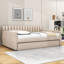 Lit de jour rembourré avec lit gigogne simple Margos-344089324