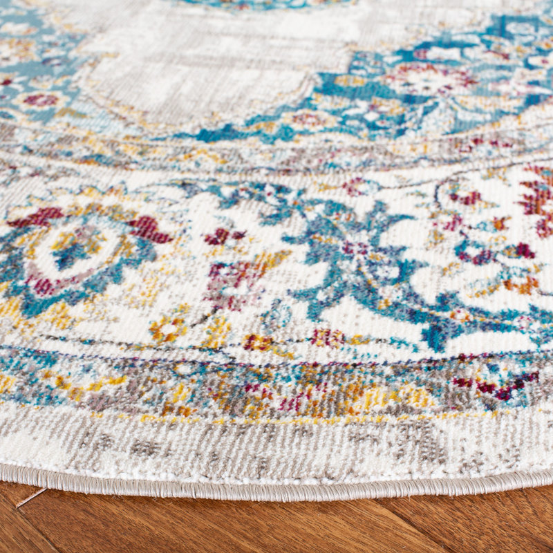 Stackpole Performance Oriental Rug, Round 6'5"