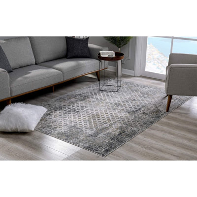 Tapis gris / ivoire Behm