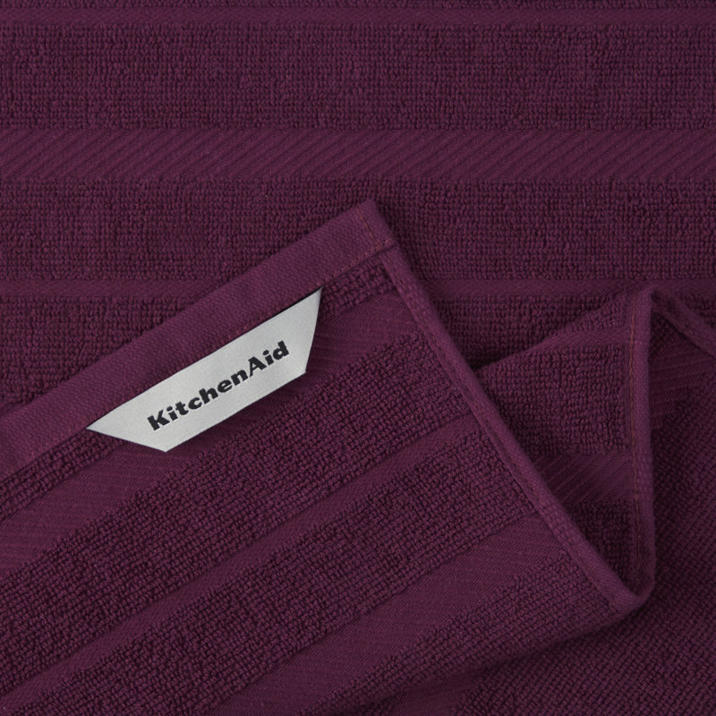KitchenAid Albany Kitchen Towel 4-Pack Set, Purple
