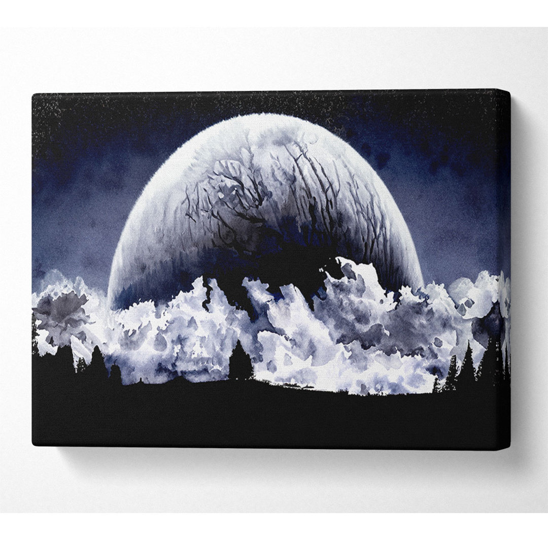 Alien Planet Canvas Aquarell