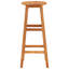 Ensemble de 2 tabourets de bar vidaXL, en bois d'acacia massif, de style campagnard rustique, avec chaises à hauteur de comptoir pour îlot de cuisine, intérieur et extérieur, 13,4 x 13,4 x 29,9 pouces