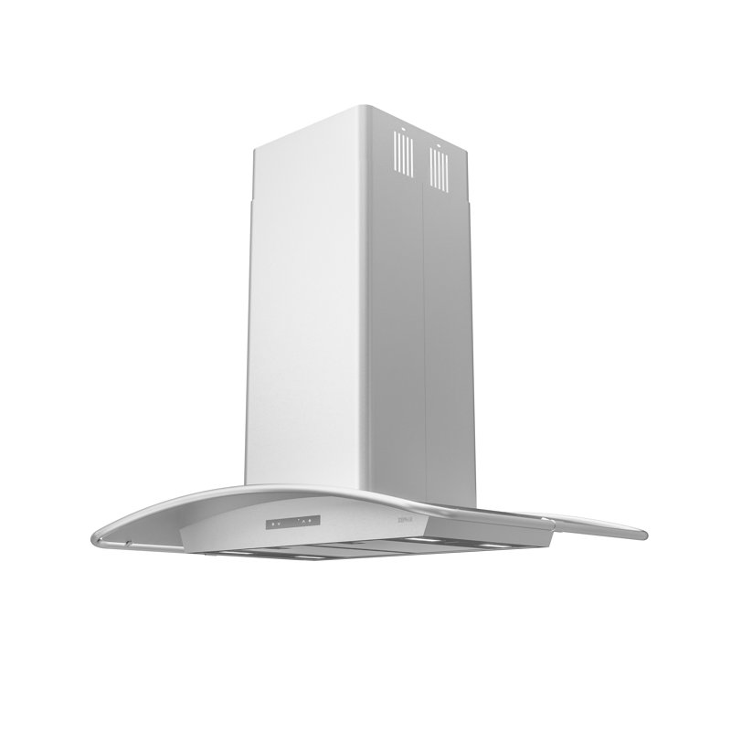 Zephyr Milano 42 in. 700 CFM Island Mount Range Hood with LED Light, Silver