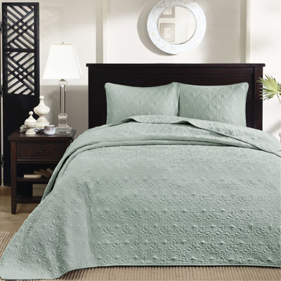 Couvre-lit - Rembourrage en coton prélavé pour un sommeil réparateur matelassé Un look attrayant comprend 2 taies décoratives